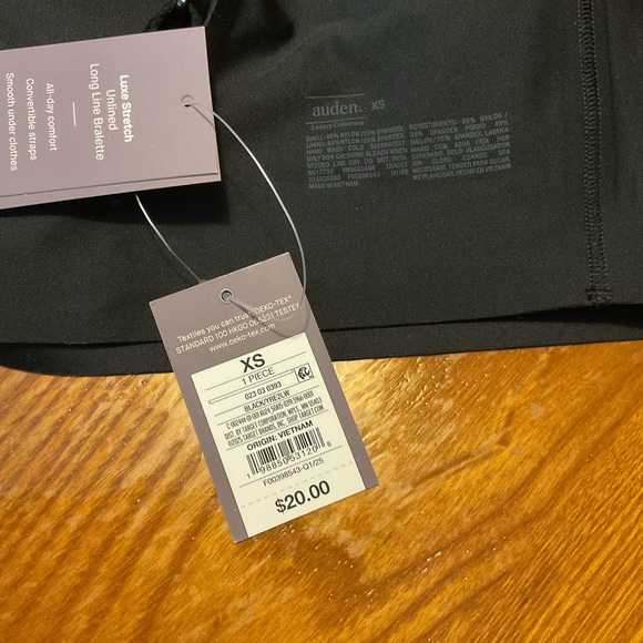 NWT Auden Women’s Black Bra Size XS - Picture 4 of 4